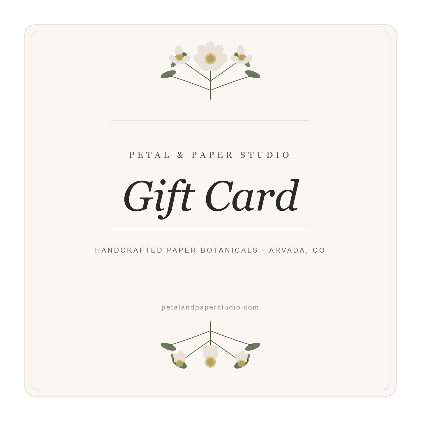 Petal & Paper Studio Gift Card
