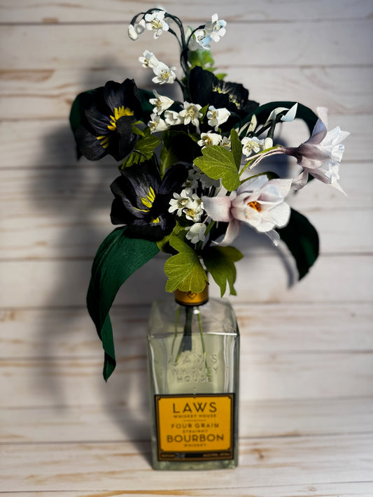 Dark Botanical Bouquet in Bourbon Bottle